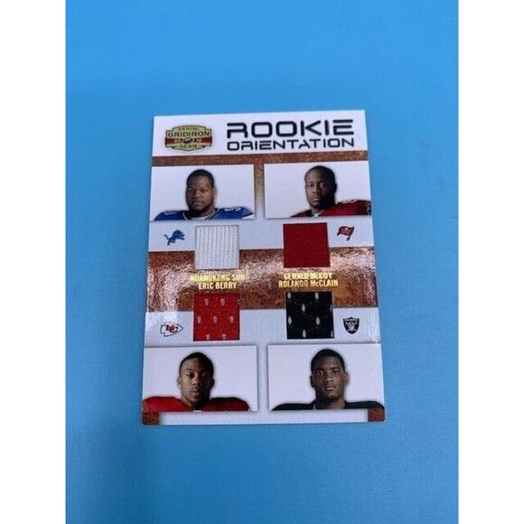 90s football cards for sale Mixed LOT of Game Used Memorabilia Football Cards - 4 total - McCoy McClain Suh